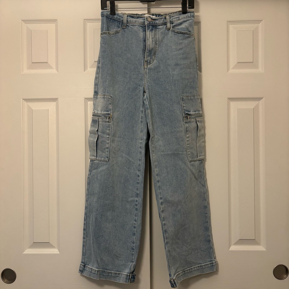 WeWoreWhat Women’s Light Blue Cargo Jeans (Size M)